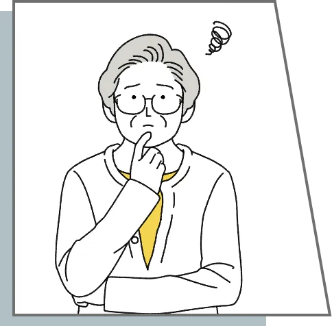 悩む男性のイラスト