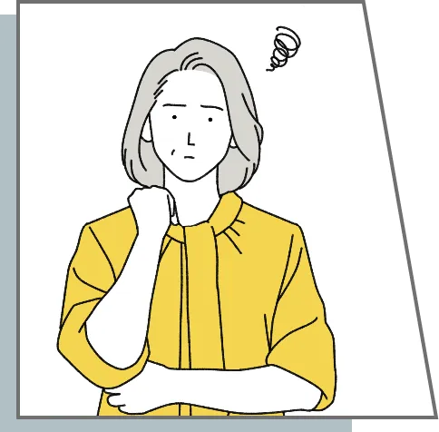 悩む男性のイラスト